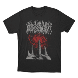Cosmic Spiral Obelisk Print Unisex T Shirt Black